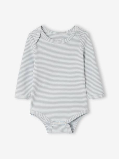 Set van 5 body's met lange mouwen Dinosaurus kaki - vertbaudet enfant 