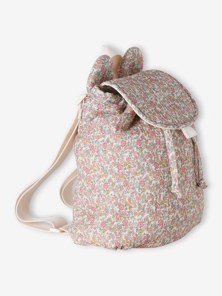 Sac à dos personnalisable en gaze de coton animation oreilles bleu nuit+multicolore+rose+rose poudré+vanille+vert sauge - vertbaudet enfant 