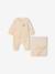Ensemble naissance gilet et pantalon velours vanille - vertbaudet enfant 