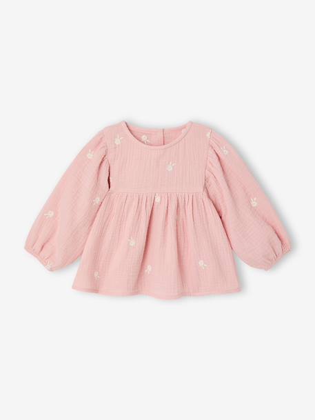 Ensemble bébé blouse et foulard rose - vertbaudet enfant 