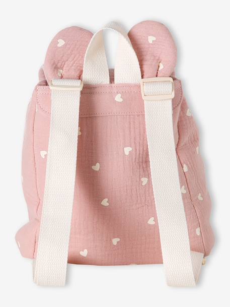 Sac à dos personnalisable en gaze de coton animation oreilles bleu nuit+multicolore+rose+rose poudré+vanille+vert sauge - vertbaudet enfant 