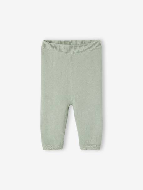 Babyset voor babyjongens, 3-delig, gebreid saliegroen - vertbaudet enfant 