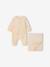 Babypakje vestje en broek fluweel / velours vanille - vertbaudet enfant 