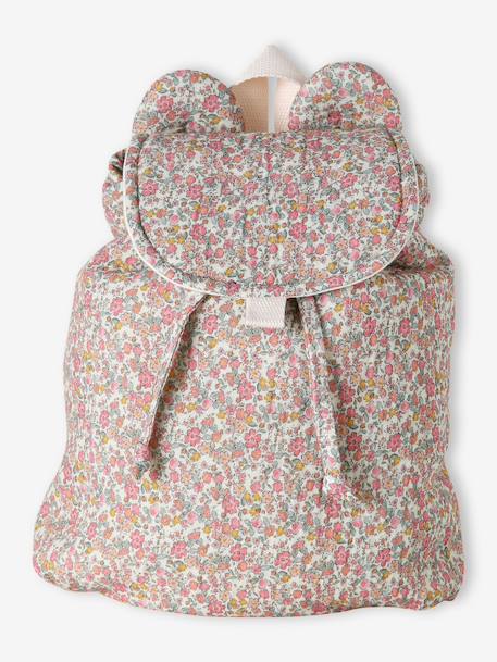 Sac à dos personnalisable en gaze de coton animation oreilles bleu nuit+multicolore+rose+rose poudré+vanille+vert sauge - vertbaudet enfant 