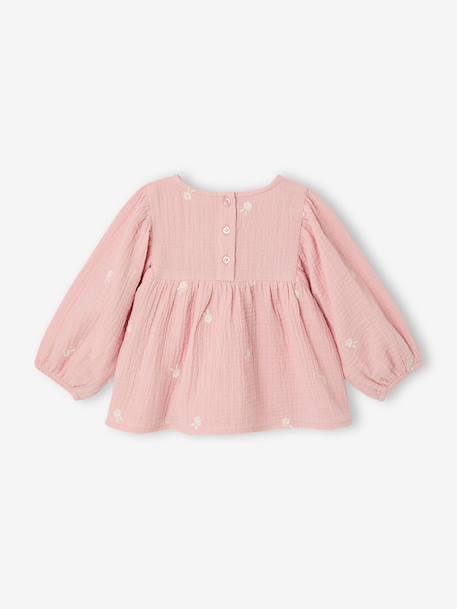 Ensemble bébé blouse et foulard rose - vertbaudet enfant 