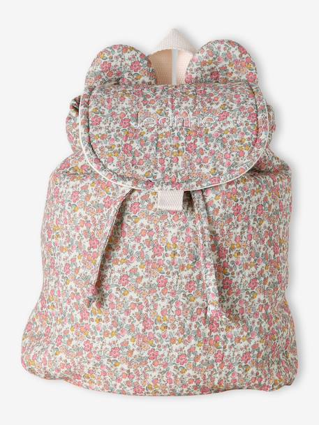 Sac à dos personnalisable en gaze de coton animation oreilles bleu nuit+multicolore+rose+rose poudré+vanille+vert sauge - vertbaudet enfant 