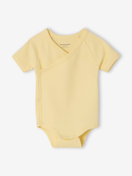 Lot 5 bodies manches courtes fleuris rose - vertbaudet enfant 