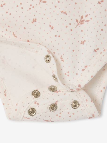 Lot 3 bodies naissance manches longues bois de rose - vertbaudet enfant 