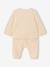 Ensemble naissance gilet et pantalon velours vanille - vertbaudet enfant 