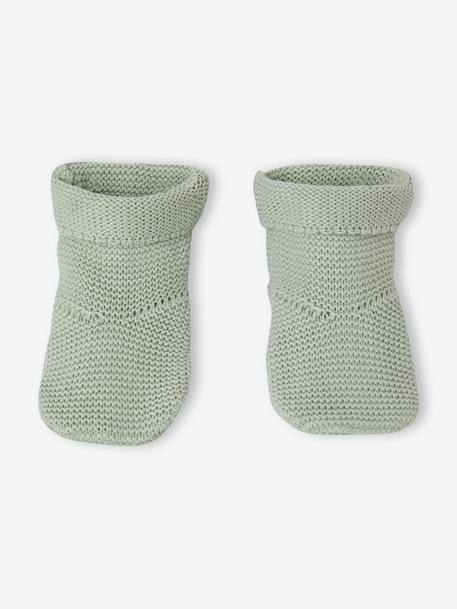 Ensemble bébé garçon tricot 3 pièces vert sauge - vertbaudet enfant 