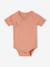 Lot 5 bodies manches courtes fleuris rose - vertbaudet enfant 