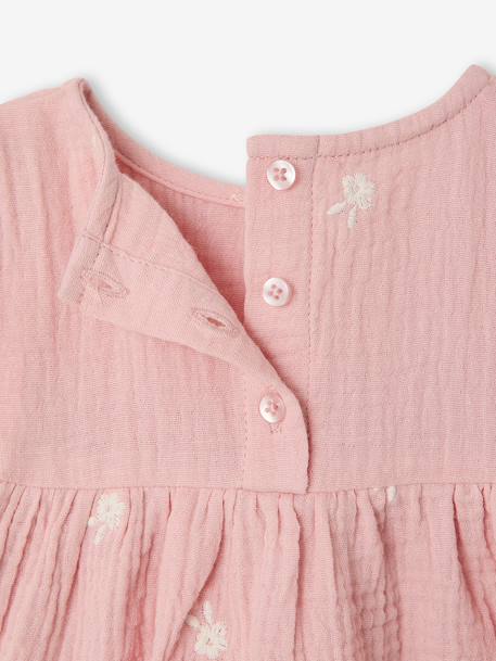 Babyset blouse en sjaal rozen - vertbaudet enfant 