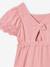 Combinaison fille en gaze de coton avec broderie blush+vert sauge - vertbaudet enfant 