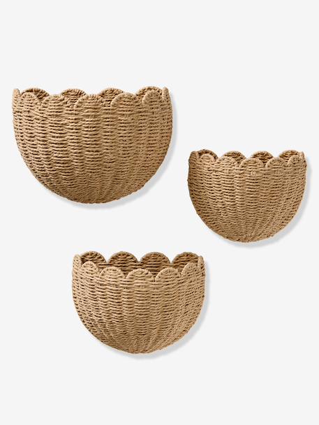 Set van 3 manden wanddecoraties FESTON beige - vertbaudet enfant 
