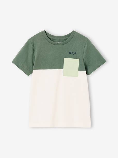 Garçon-T-shirt garçon coloblock manches courtes