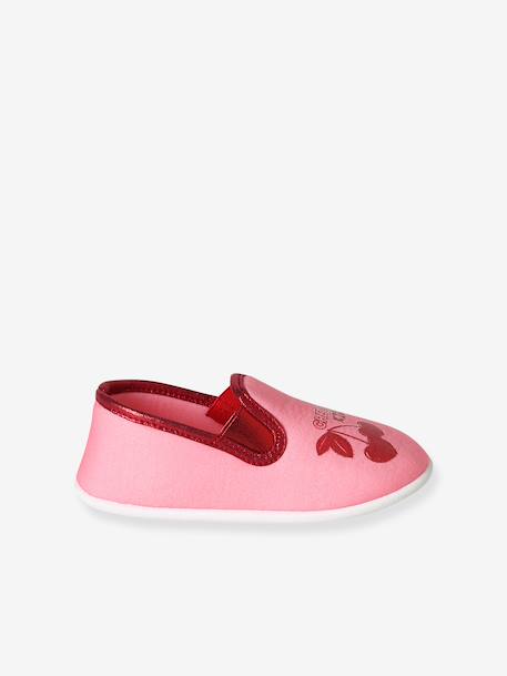 Chausson fille textile élastique rose+rose imprimé+rose pâle - vertbaudet enfant 