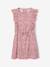 Robe fille imprimée manches volantées blanc imprimé+rose pâle+vert émeraude - vertbaudet enfant 