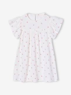 -Robe fille en gaze de coton imprimée