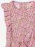 Robe fille imprimée manches volantées blanc imprimé+rose pâle+vert émeraude - vertbaudet enfant 