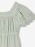 Combinaison fille en gaze de coton avec broderie blush+vert sauge - vertbaudet enfant 