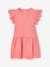 Robe fille gaze de coton manches courtes brodées corail+jaune - vertbaudet enfant 