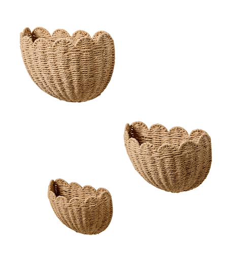 Set van 3 manden wanddecoraties FESTON beige - vertbaudet enfant 