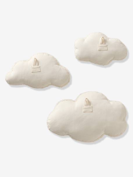 Lot 3 décorations murales nuages beige - vertbaudet enfant 