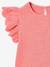 Robe fille gaze de coton manches courtes brodées corail+jaune - vertbaudet enfant 