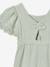 Combinaison fille en gaze de coton avec broderie blush+vert sauge - vertbaudet enfant 