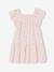 Robe fille à smocks imprimée fleurs rose poudré+vanille - vertbaudet enfant 