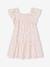 Robe fille à smocks imprimée fleurs rose poudré+vanille - vertbaudet enfant 