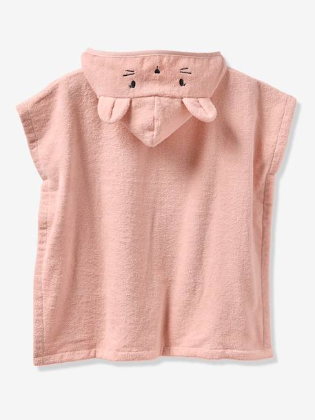 Poncho de bain bébé avec coton recyclé personnalisable Animal abricot+beige+ocre+olive+rose pâle - vertbaudet enfant 