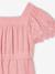 Combinaison fille en gaze de coton avec broderie blush+vert sauge - vertbaudet enfant 