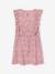 Robe fille imprimée manches volantées blanc imprimé+rose pâle+vert émeraude - vertbaudet enfant 