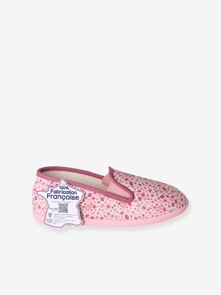 Charentaise sloffen voor meisjes roze, bedrukt - vertbaudet enfant 
