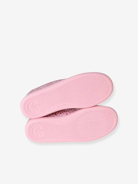 Chaussons charentaises fille fabriqués en France rose imprimé - vertbaudet enfant 
