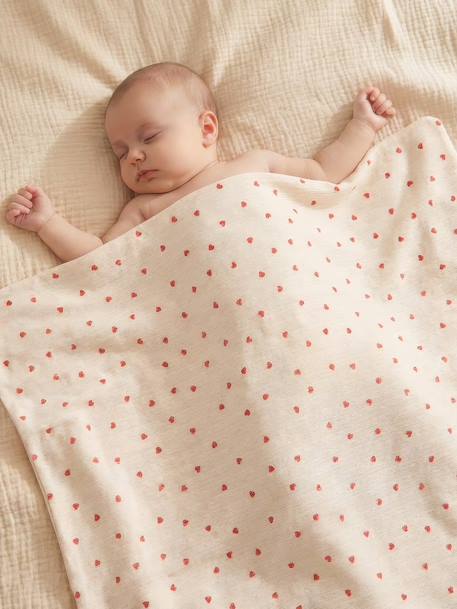 Plaid  MON CŒUR rose imprimé - vertbaudet enfant 