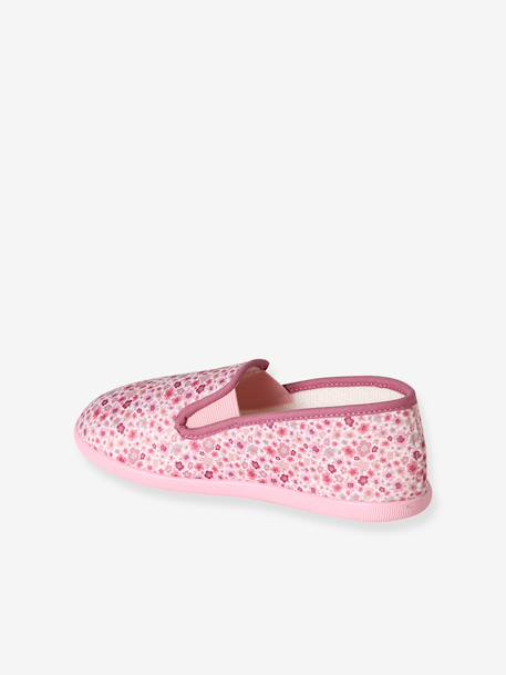 Chaussons charentaises fille fabriqués en France rose imprimé - vertbaudet enfant 