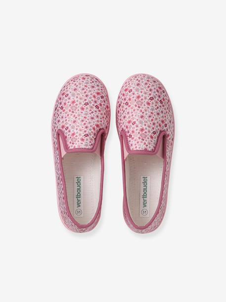 Chaussons charentaises fille fabriqués en France rose imprimé - vertbaudet enfant 