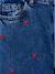 Jean large fille brodé bleu foncé+bleu jean+bleu moyen+denim bleached - vertbaudet enfant 