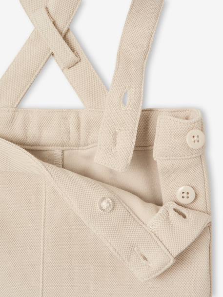 Ensemble bébé chemise et short cérémonie beige+vert sauge - vertbaudet enfant 