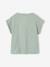 T-shirt fille sport écru+vert sauge - vertbaudet enfant 