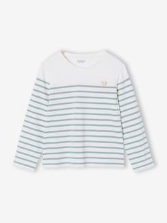 -Tee-shirt marinière fille manches longues 