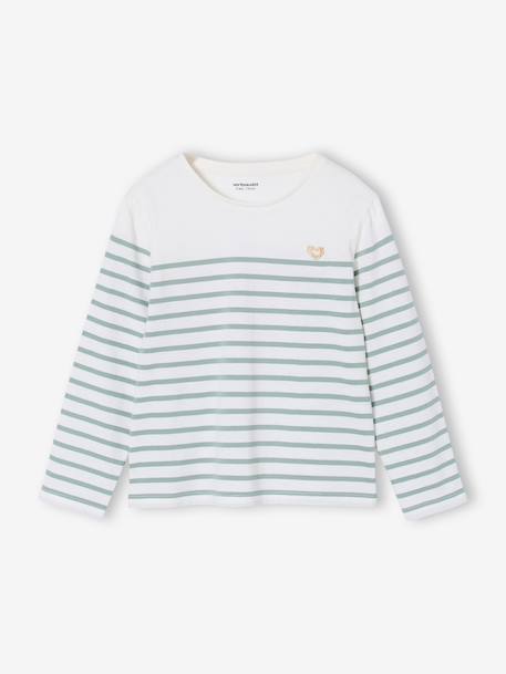 Fille-Tee-shirt marinière fille manches longues 