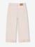 Pantalon fille large à volants écru+lilas - vertbaudet enfant 