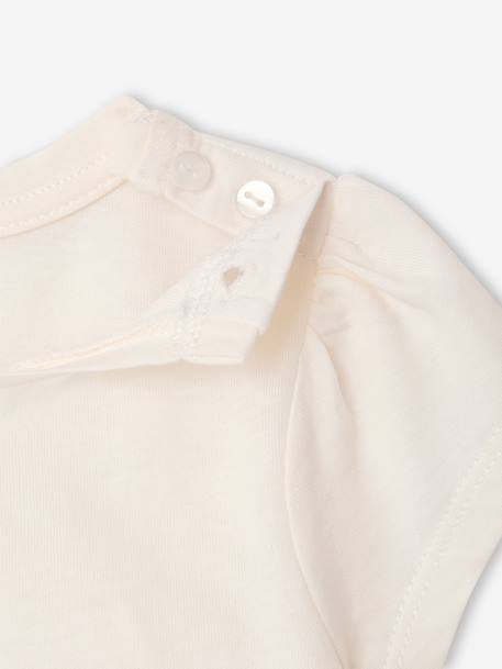 Lot de 3 t-shirts bébé fille manches longues écru+rayé rouge - vertbaudet enfant 