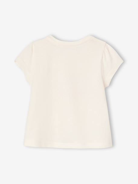 Lot de 3 t-shirts bébé fille manches longues écru+rayé rouge - vertbaudet enfant 