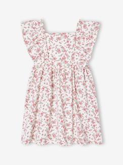 -Robe fille manches papillon