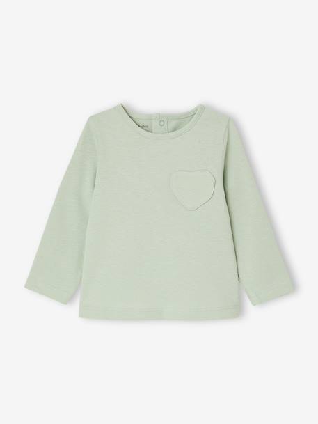 Lot de 3 t-shirts bébé fille manches longues écru+rayé rouge - vertbaudet enfant 