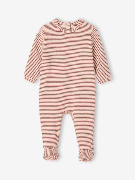 Lot 3 pyjamas bébé en coton bio beige+écru+vert sauge - vertbaudet enfant 